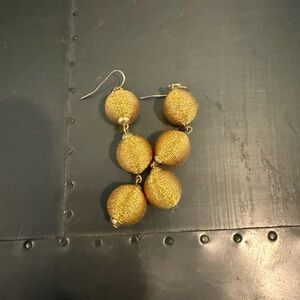 Chic Gold Textured Ball Earrings